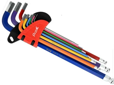 Įrankis ProX Hex 1.5/2/2.5/3/4/5/6/8/10mm CR-V multicolored