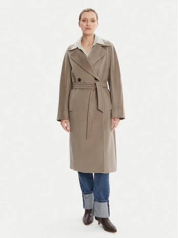 Weekend Max Mara Vilnonis paltas Resina 2525016031 Ruda Regular Fit