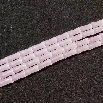 Stikliniai karoliukai, beige about 58pcs