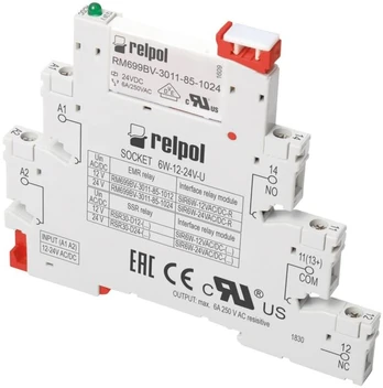 Relpol Sir6w-24vac/dc-r sąsajos relė, 6a, 24v