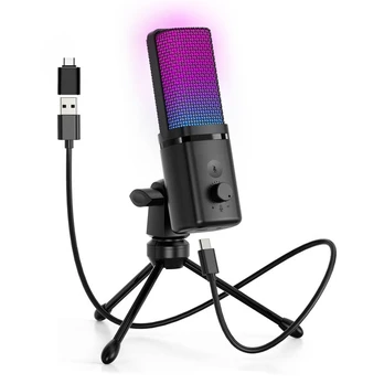 Mikrofonas su RGB apšvietimu ir USB jungtimi M160