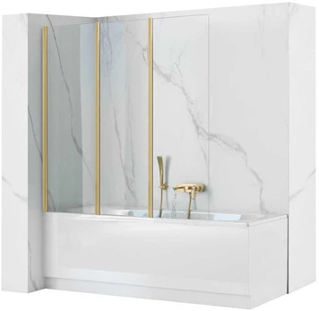 Vonios sienelė Rea Agat-3, 120 cm, Brushed Gold