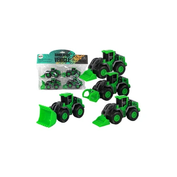 Lean Ūkio transporto priemonių rinkinys Green Tractors 4 dalys
