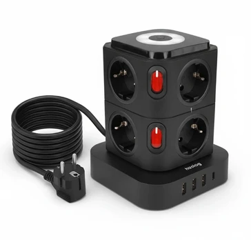 Sumuštinių keptuvas mPTech Sp. z o.o. Huslog Vertical power strip with LED