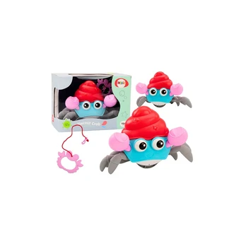 Lean Toys Crawling Crab Clockwork Colorful Walking Crab Interactive