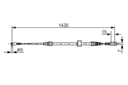 Trosas, stovėjimo stabdys BOSCH 1987477853
