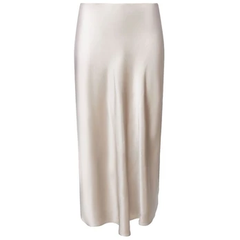Midi sijonas moterims, Smėlio, F*SUS*sateen Midi skirt