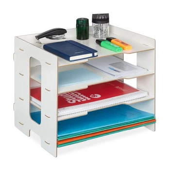 Rašymo priemonių ir dokumentų organizatorius 27x32,5x25 cm., baltos spalvos
