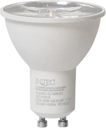 6,5W LED lemputė, balta, GU10, 6500K