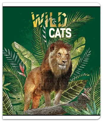 Sąsiuvinis(platus) A5 12lap. 80g WILD CATS lang.