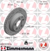 Stabdžių diskas ZIMMERMANN 600.3229.54 kaina