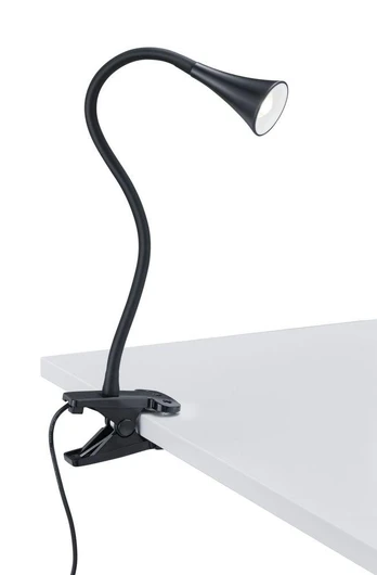 TRIO-Lighting Viper LED table lamp clip black gaismeklis