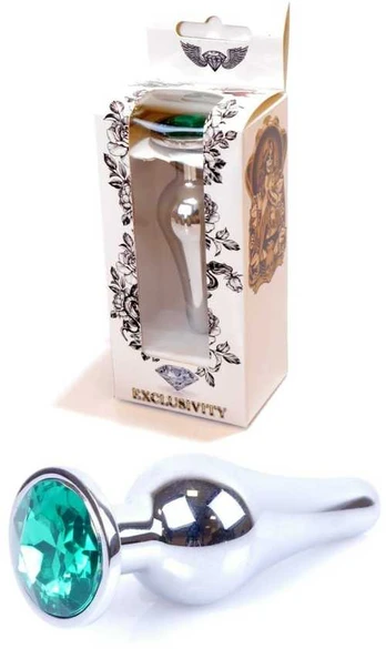 B Series Heavyfun Plug-Jewellery Silver BUTT PLUG- Žalias