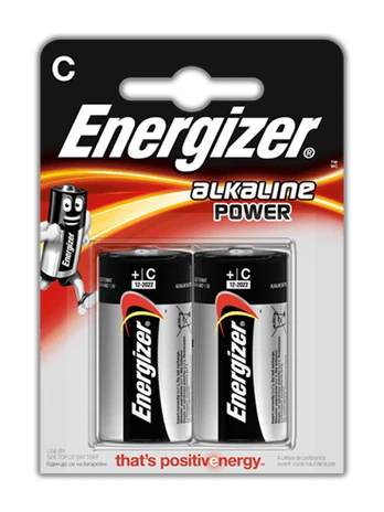 Elementai ENERGIZER Alkaline Power , C, LR14, šarminiai, 2 vnt