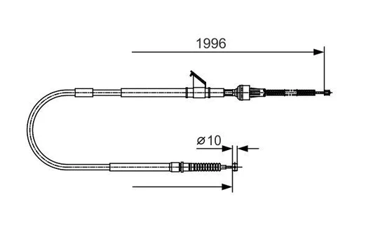 Trosas, stovėjimo stabdys BOSCH 1 987 482 068