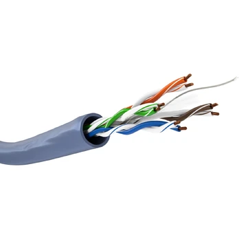 Wire | U/UTP | 4x2x23AWG | 6a | wire | Cu | LSZH | blue | 305m | Øcable: 6mm