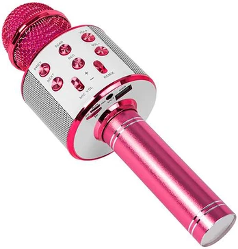 PRM402 BLOW rožinis karaokės mikrofonas