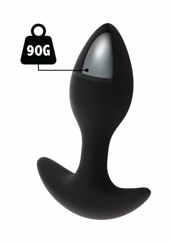 Hidden Desire Extreme Weighted Anal Plug 90g Silicone Black