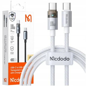 McDodo USB-C laidas, 1,2 m, baltas