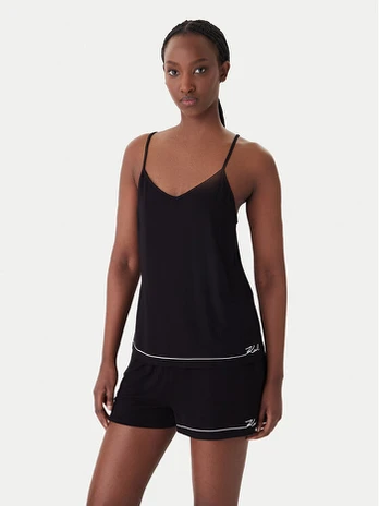 KARL LAGERFELD Pižama B1W45011 Juoda Regular Fit