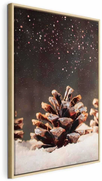 Artgeist Paveikslas - Winter Pine Cone (1 Part) Vertical
