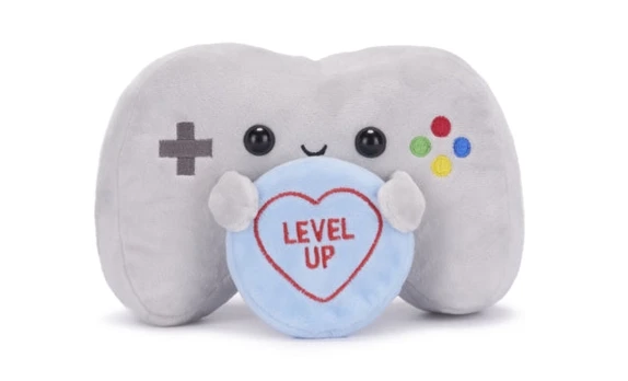 Love Hearts 7" Level Up Game Controller Plush Gift