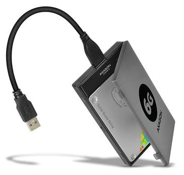 AXAGON ADSA-1S6 USB3.0 – SATA 6G UASP HDD išorinis adapteris, įsk. Byla