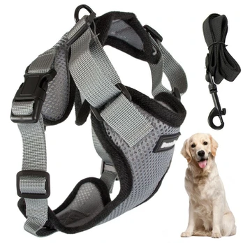 Verk Group DOG HARNESS XL PRESSURE-FREE Pilkas (100)
