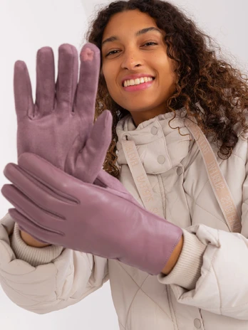 Pirštinės violetinės spalvos