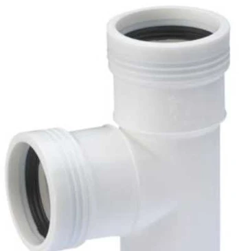 Nordisk Wavin Wavin PP grenrør 88,5 grader Ø 32-32 mm hvid