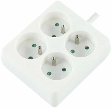 ProXtend 4-WAY POWER STRIP: Baltas -