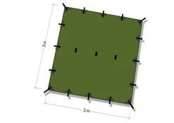Škotiškas Tarpas, Dd Hammocks brezentas 3x3 alyvuogės