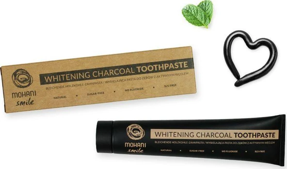 Dantų pasta Mohani Smile Whitening Charcoal, 75 ml