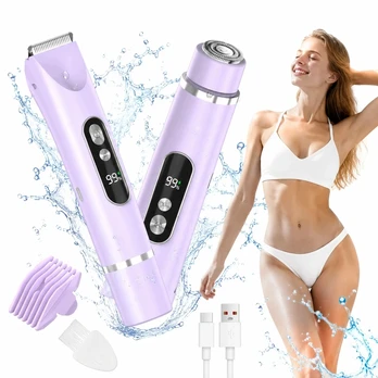Moteriška elektrinė barzdaskutė, violetinė