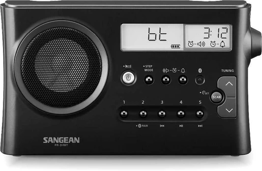 Sangean PR-D4BT AM/FM-pöytäradio, Bluetooth, tumman harmaa