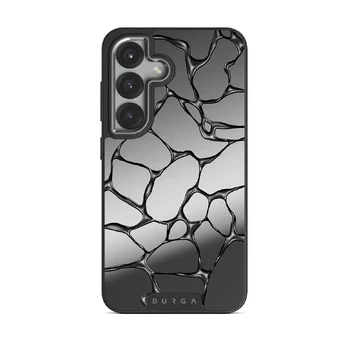 Void - Samsung Galaxy S25 Case, Elite Mirror Dark (Magnetic) / Silver