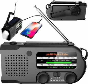 Radio Mozos ER-01 radio FM/AM solarne+dynamo