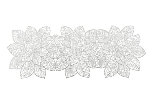 Kalėdinis stalo takelis WINTERIA Glory, 35,5 x 91,4 cm, sidabrinė sp.