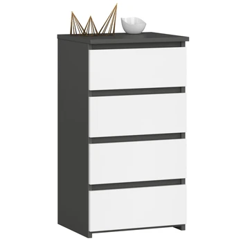 Komoda CL4, pilka/balta