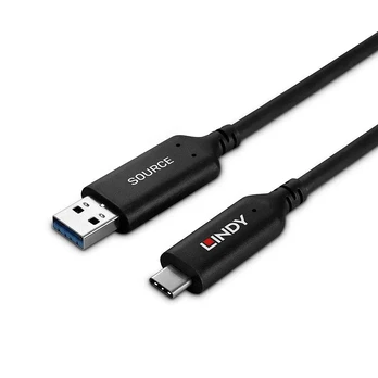 LINDY 25m USB 3.2 Gen 1 Typ A an C Hybridkabel