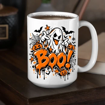 XL puodelis "Boo!" (450ml)