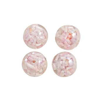 Karoliukai ABS, Powder White-10pcs