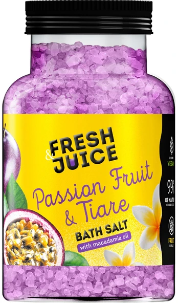 Vonios druska Fresh Juice Passion Fruit & Tiare, 700 g