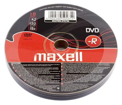 DVD-R diskai MAXELL, 4,7 GB, 16X, 120 min., 10 vnt.