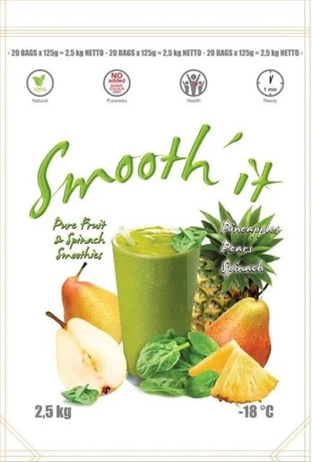 Užšaldytas vaisių kokteilis SMOOTH'IT, žalias, 2,5kg