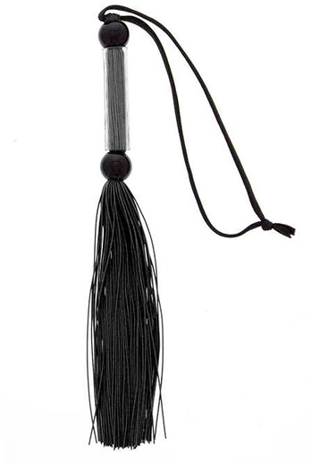 Guilty Pleasure Bdsm GP SILICONE FLOGGER WHIP Juodas