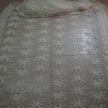 Nėrinių audinys, Luxury Beaded Lace Off White