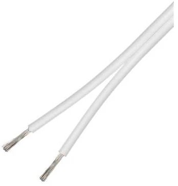 DELTACO speaker cable, 2x1.5mm2, open ends, pure copper, 100m, baltas