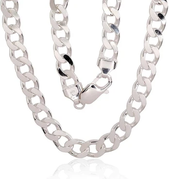 Sidabrinė grandinėlė Curb 7.5 mm - 55 - 7.5 mm. - 45.3 g.