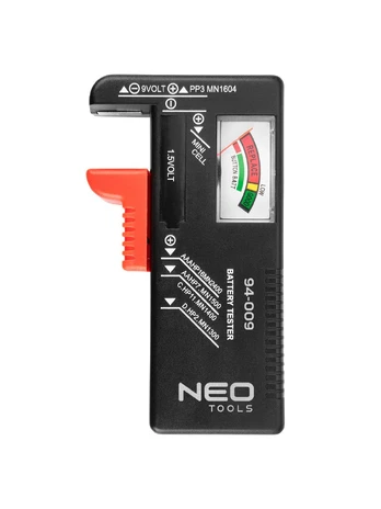 Akumuliatorių ir įkraunamų akumuliatorių testeris NEO